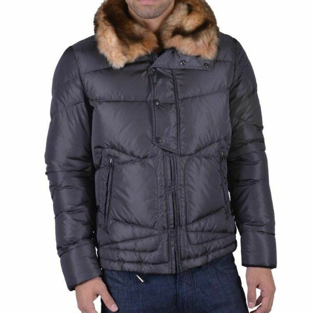 Versace Collection Men's Gray Down Parka